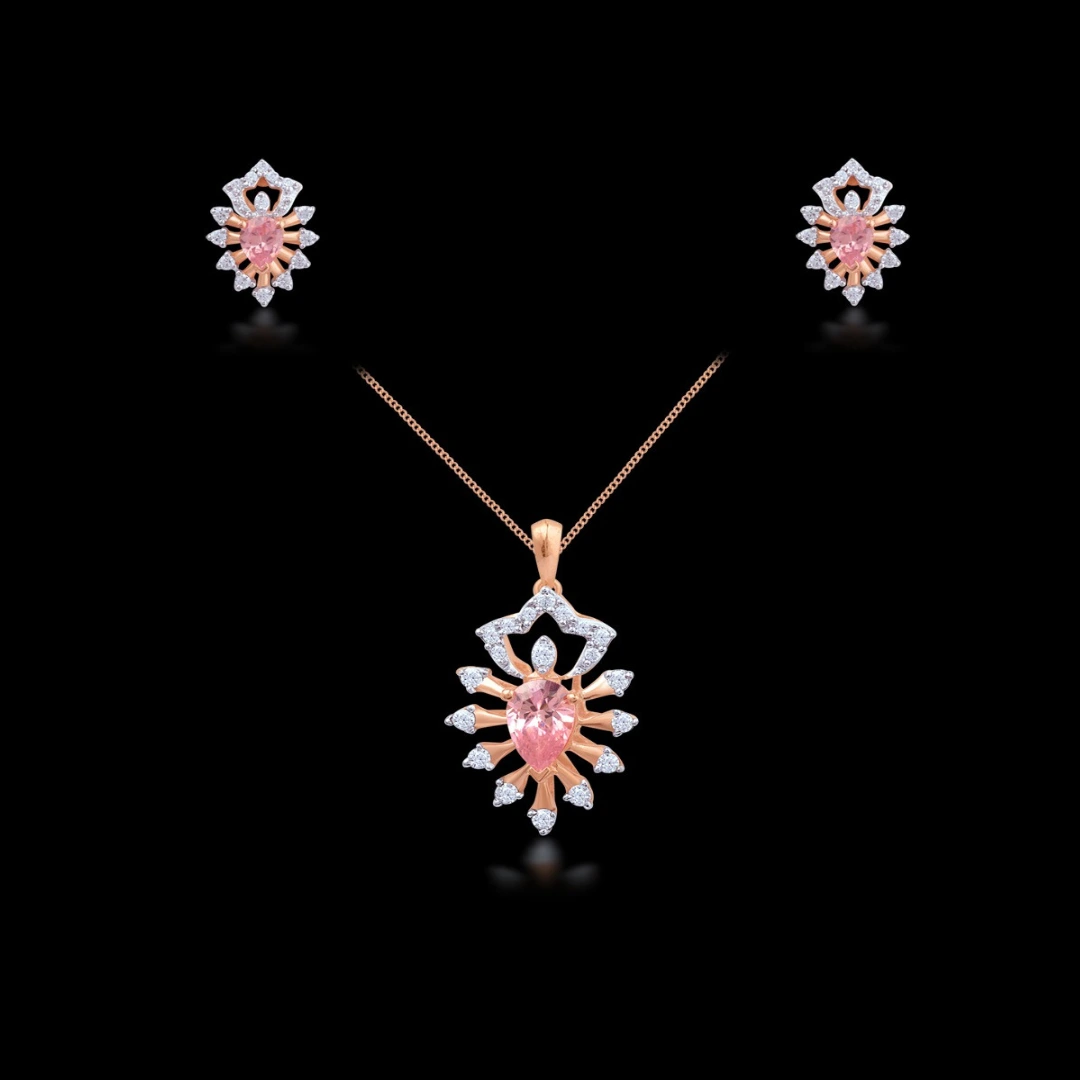 spreddo-Natural Diamond Studded Pendant _ PDP-05051-M